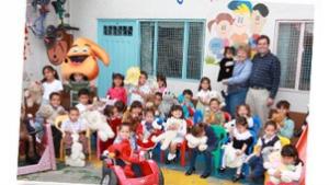 Barry with some of the street children.